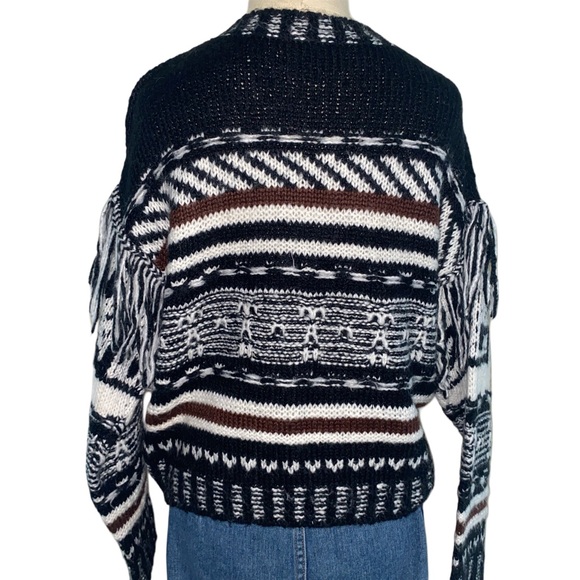 Line & Dot Anthropologie Fringe Sleeve Pullover Sweater - Picture 2 of 4